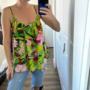 INDAH floral tank size S